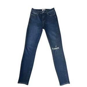 Paige Women's Hoxton Ankle Stretchy‎ Distressed Ripped Knee Skinny Jeans Sz 26